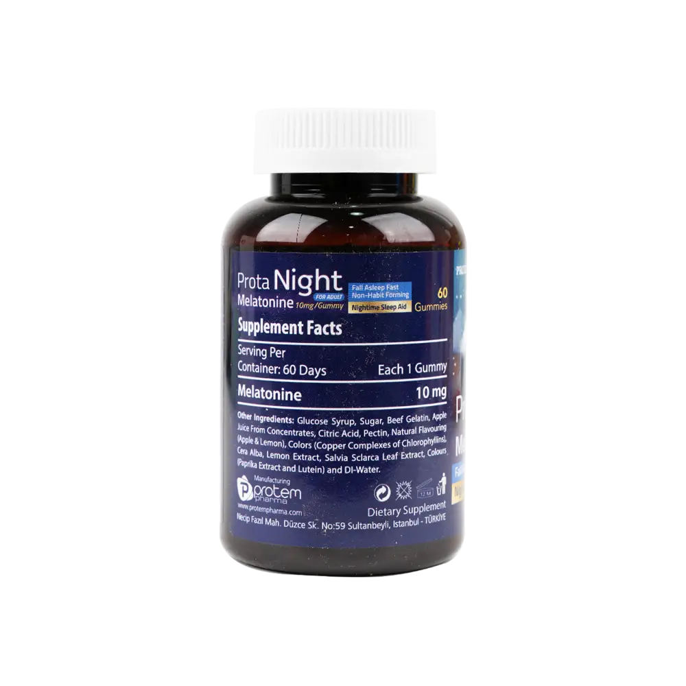 Protem Pharma Prota Night ForAdult Melatonine 10mg 60Gummies