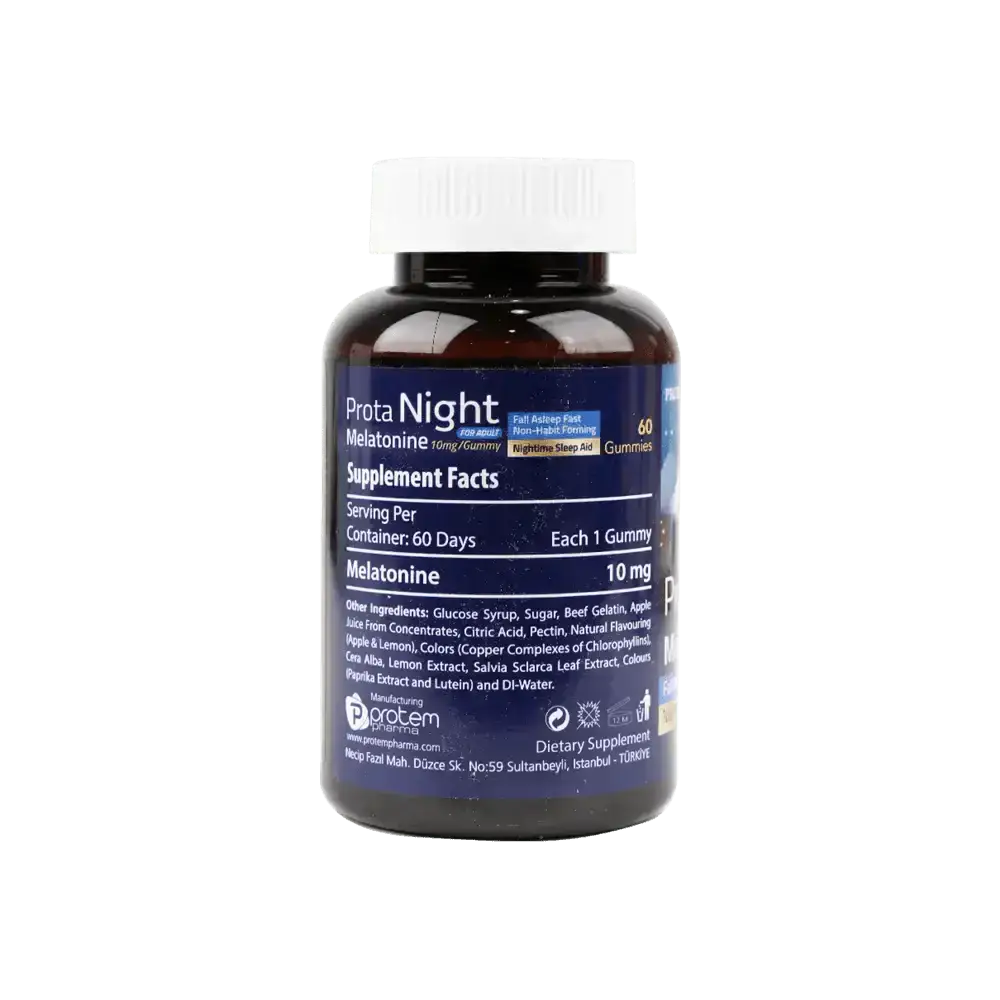 PROTEM PHARMA - Protem Pharma Prota Night ForAdult Melatonine 10mg 60Gummies - Pharmazone - 