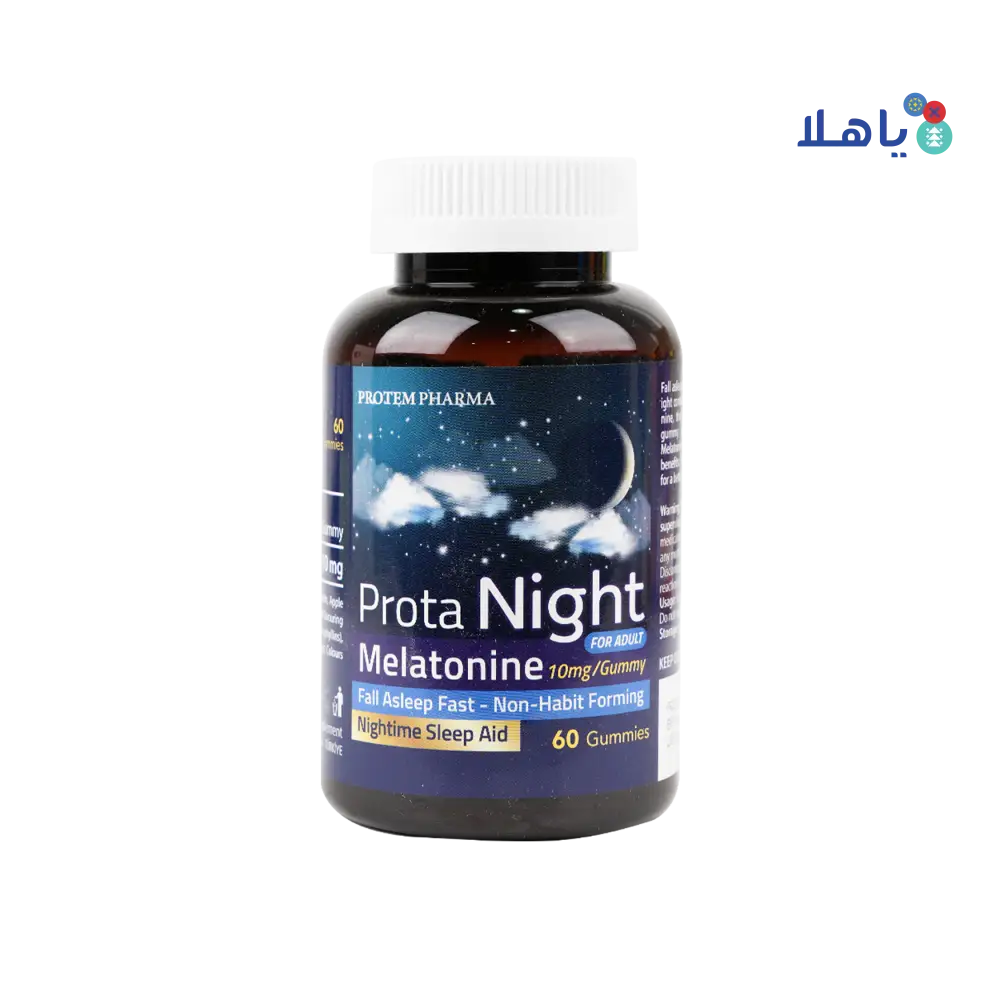 Protem Pharma Prota Night ForAdult Melatonine 10mg 60Gummies