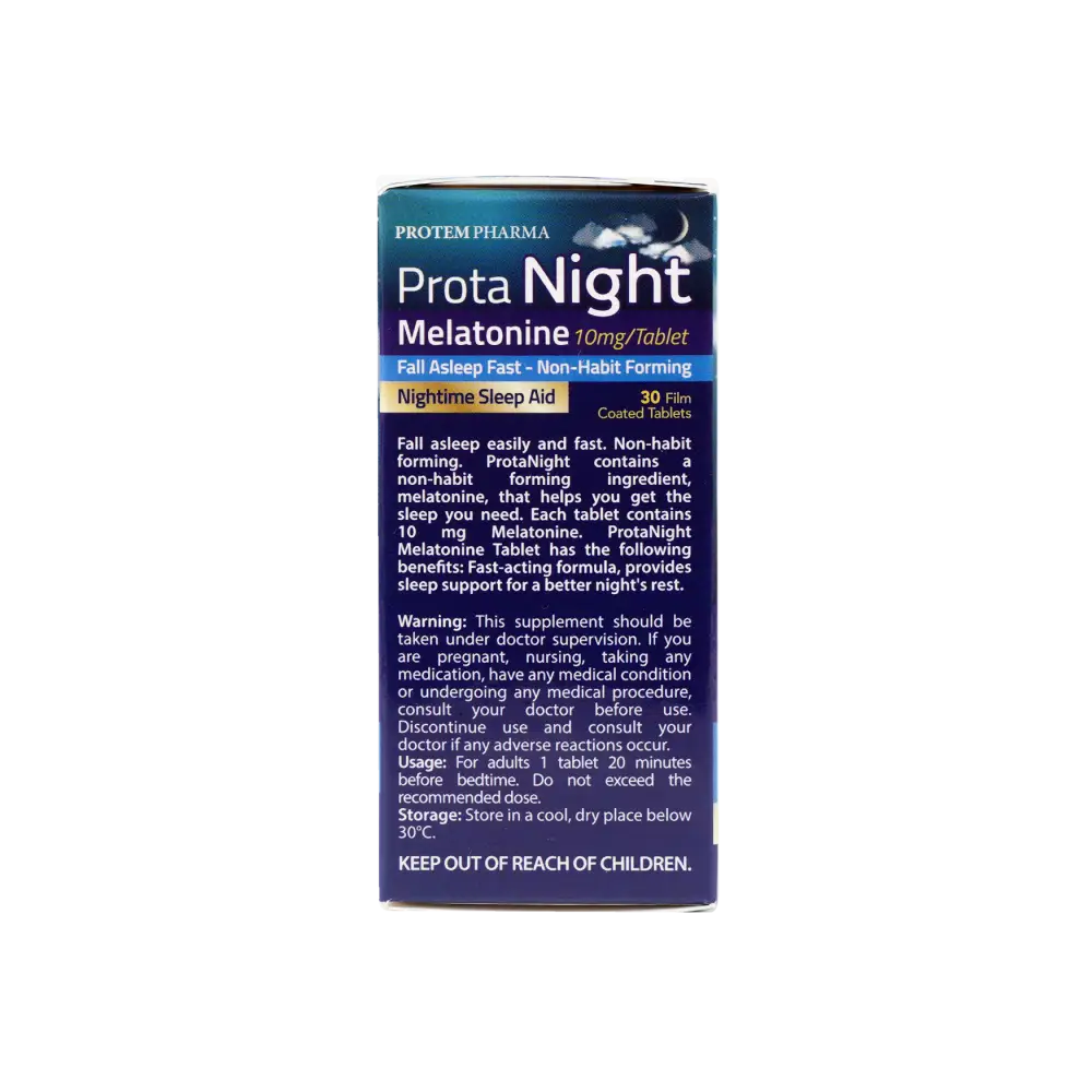 Protem Pharma Prota Night Melatonine 10mg 30 Tablets