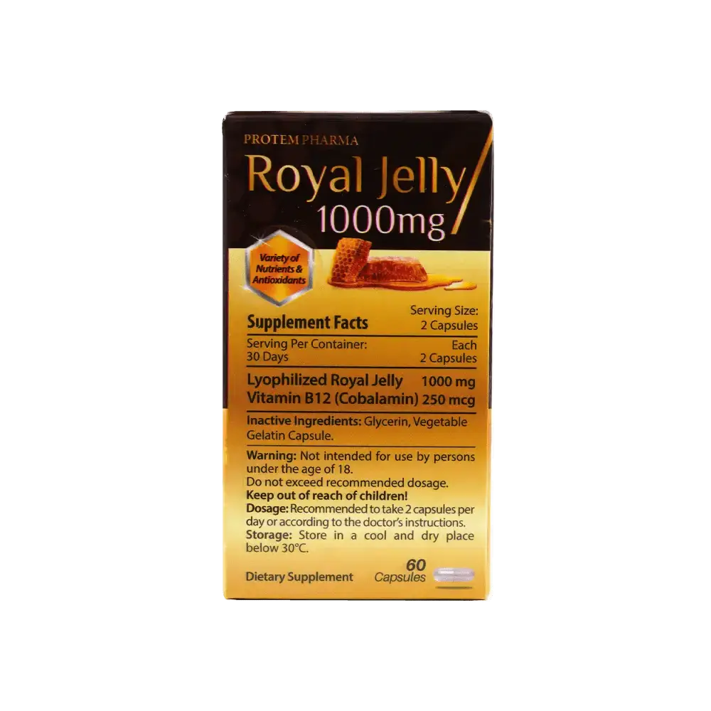 PROTEM PHARMA - Protem Pharma Royal Jelly 1000mg 60Capsules - Pharmazone - 