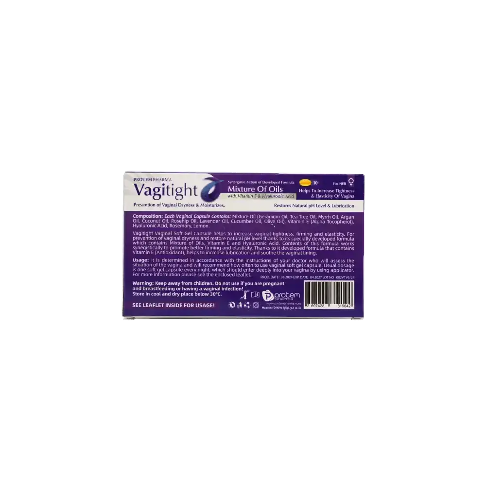 PROTEM PHARMA - PROTEM PHARMA VAGITIGHT VAGINAL TIGHTNER 10 SOFT GEL CAPSULE - Pharmazone - 