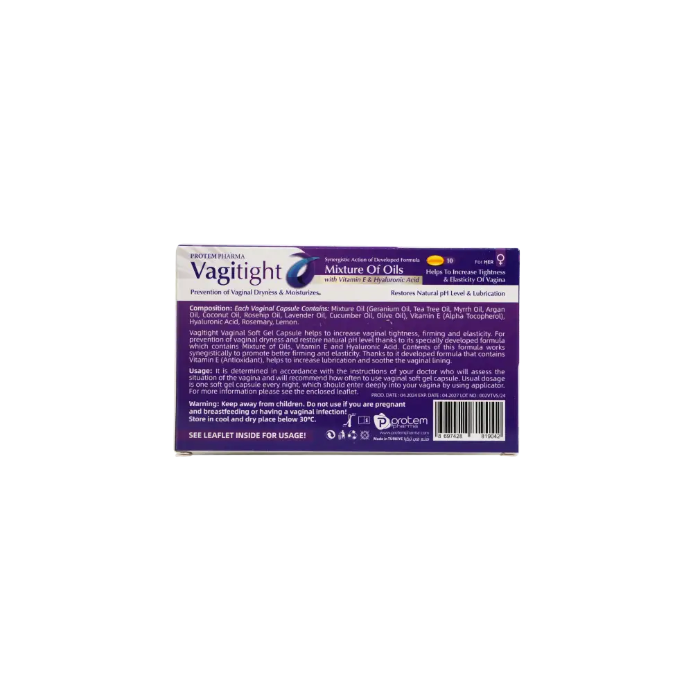 PROTEM PHARMA VAGITIGHT VAGINAL TIGHTNER 10 SOFT GEL CAPSULE