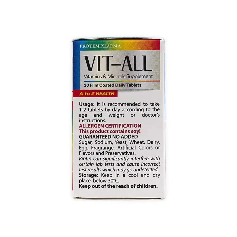 PROTEM PHARMA - Protem Pharma Vit - All A To Z 30 Tab - Pharmazone - 