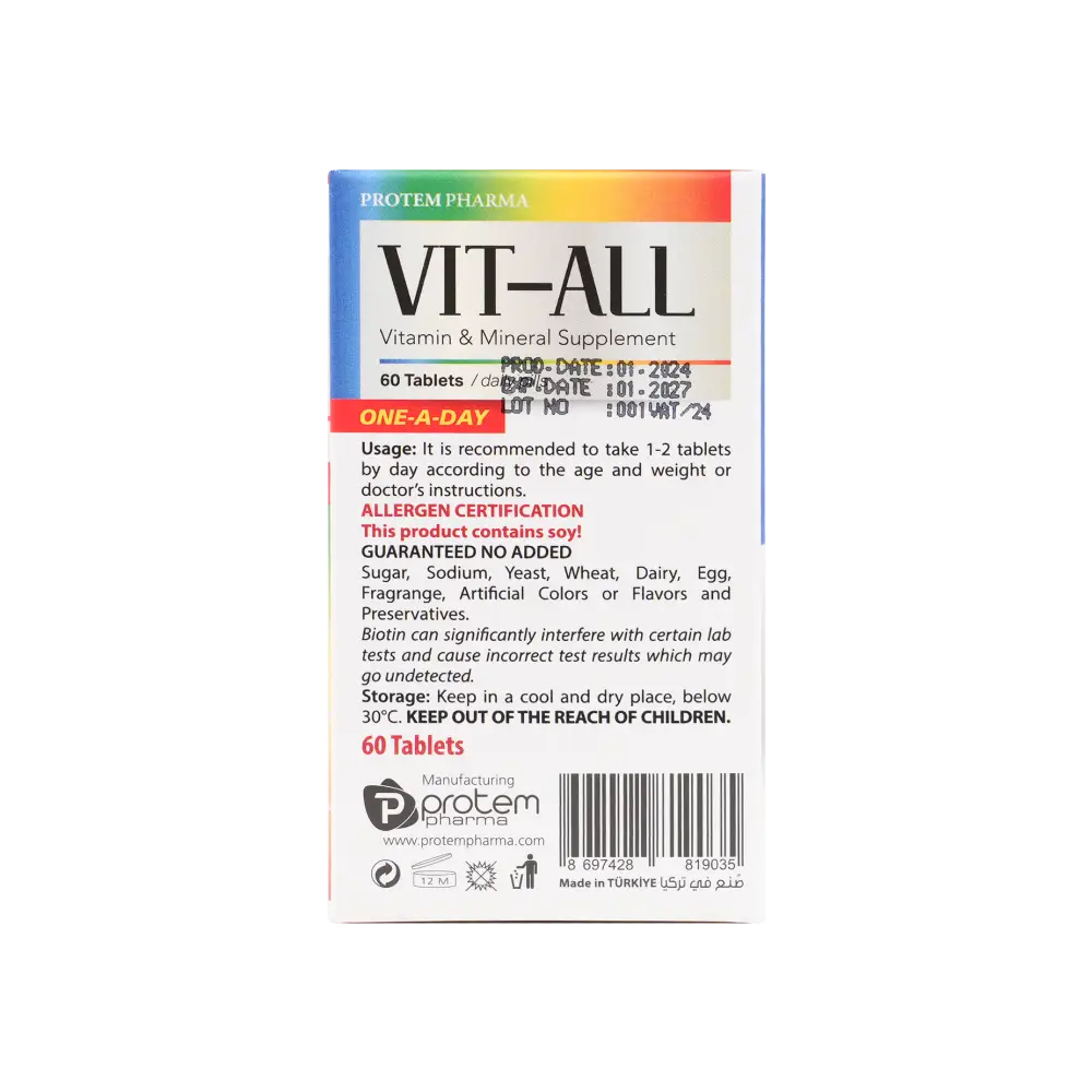 PROTEM PHARMA VIT-ALL A TO Z 60TAB