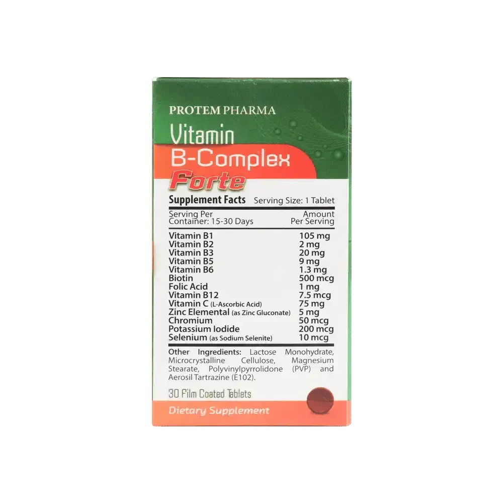 PROTEM PHARMA - Protem Pharma Vit B Complex Forte 30Tab - Pharmazone - 