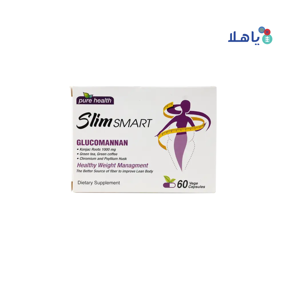 PURE HEALTH SLIM SMART GLUCOMANNAN 60 CAPS