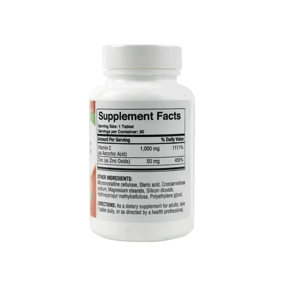 PURE HEALTH - Pure Health Vitamin C 1000Mg+Zinc 50Mg 30 Tablets - Pharmazone - 