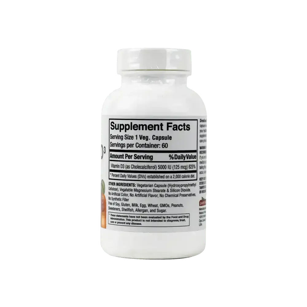 PURE HEALTH - Pure Health Vitamin D3 5000 IU 60 Veg Caps - Pharmazone - 