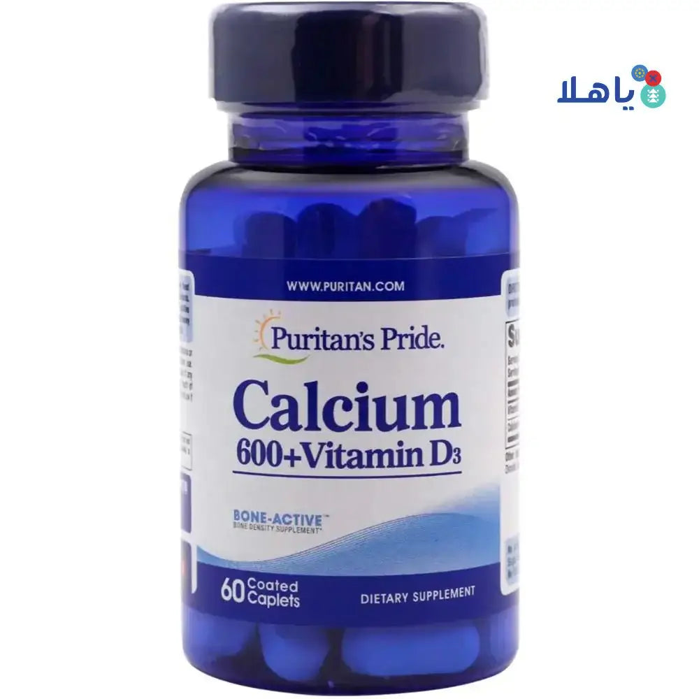 PURITANS PRIDE - Puritans Pride Calcium 600+Vit.D 60 Tab - Pharmazone - 