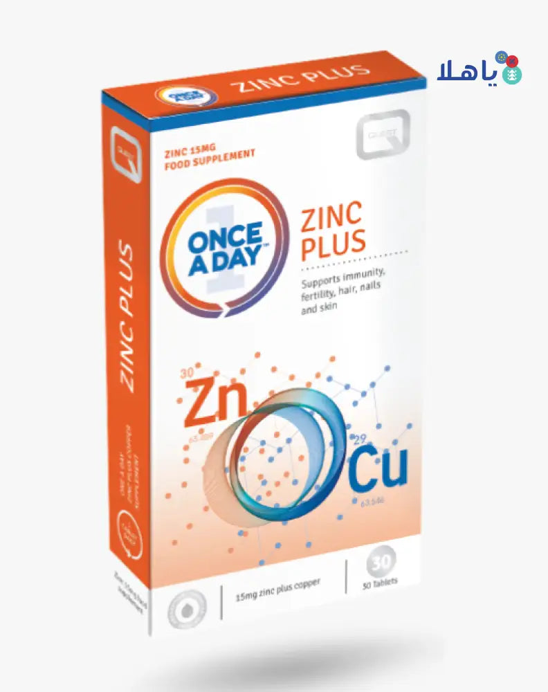 QUEST ONCE A DAY ZINC PLUS CU 15MG 30TAB