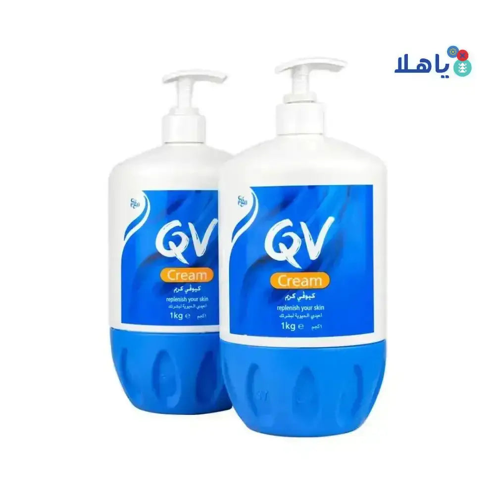 QV - Qv Cream Pump 1Kg Duo Set - Pharmazone - 