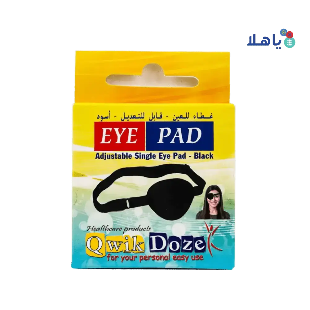 Qwik Doze - Qwik Doze Eye Pad Adjustable Black - 0045 - Pharmazone - 