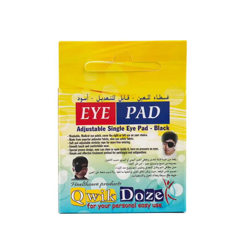 Qwik Doze Eye Pad Adjustable Black-0045