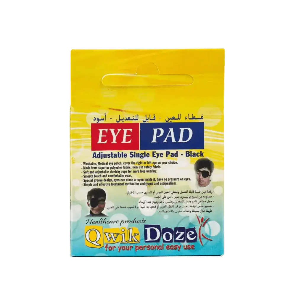 Qwik Doze - Qwik Doze Eye Pad Adjustable Black - 0045 - Pharmazone - 