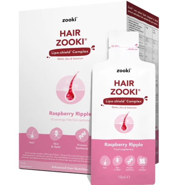 Zooki Hair Nutrition 15mlx14 Sachets - Raspberry ripple