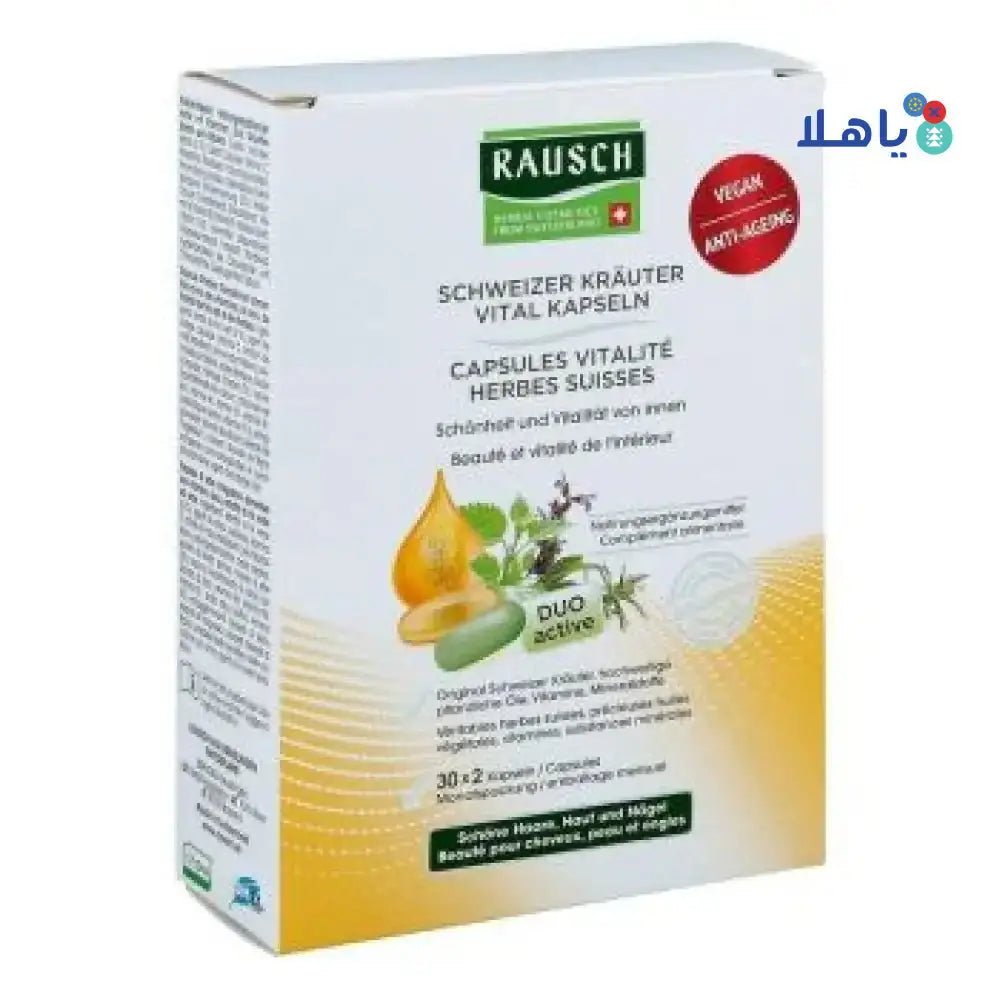 RAUSCH - RAUSCH SWISS HERBAL VITALITY 30X2 CAPSULES - Pharmazone - 