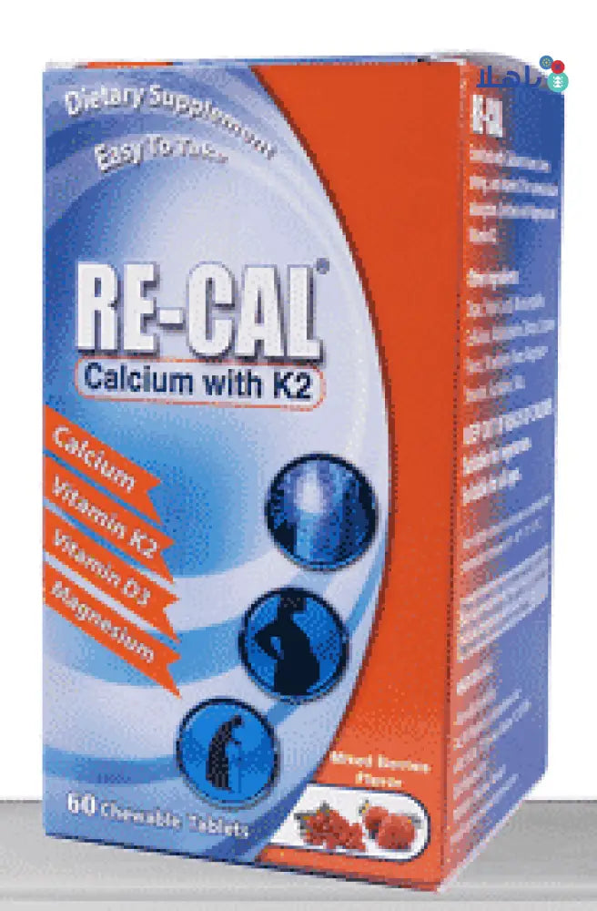 RE-CAL CALCIUM WHITH K2 60 CHEW