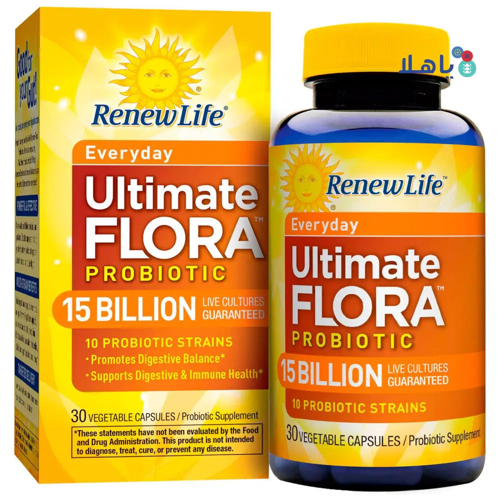 RENEW LIFE FLORA 15 BILLION EVERYDAY PROBIOTIC 30CAP