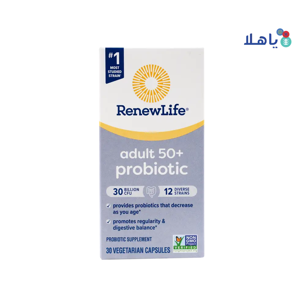 RENEW LIFE FLORA 30 BILLION ADULT 50+ PROBIOTIC 30CAP