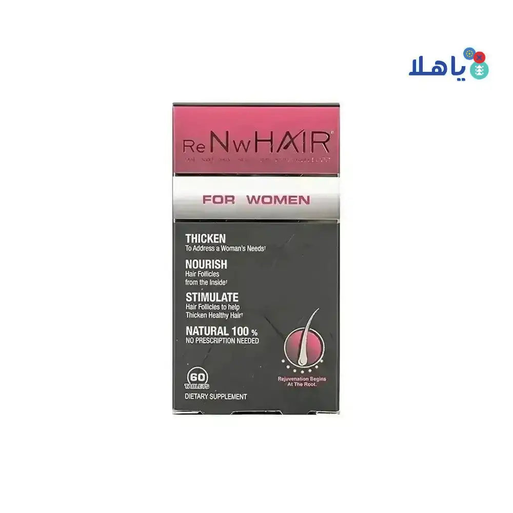 RENW HAIR - RENW HAIR FOR WOMEN 60 TABLETS (HAIR REGROWTH) - Pharmazone - 