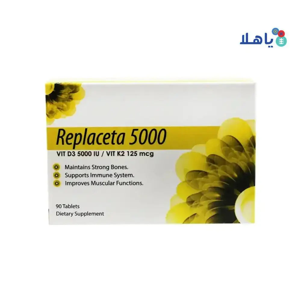 PHARMACY LABORATORIES - REPLACETA VIT D3 5000 IU/VIT K2 125 MCG 90 TABLETS - Pharmazone - 