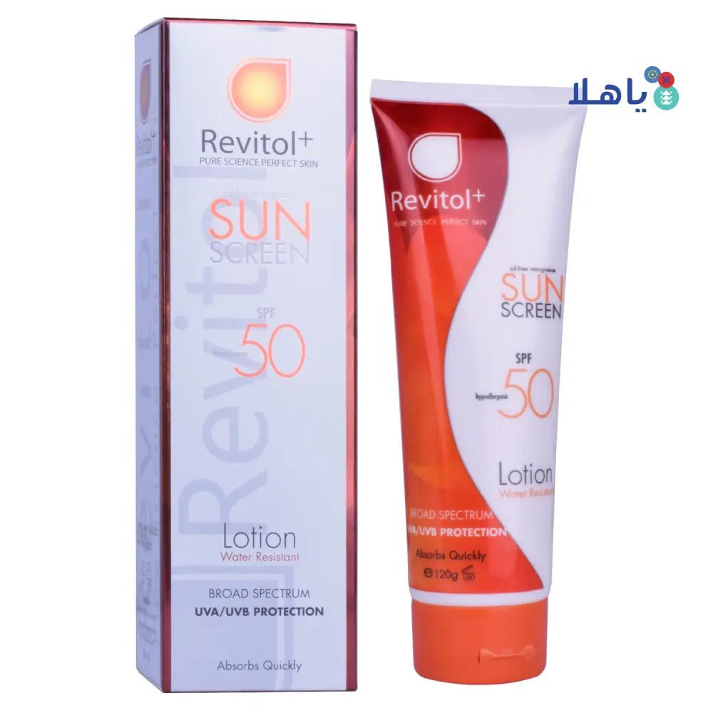 REVITOL - Revitol Sun Screen SPF50 UVA/UVB Lotion 120G - Pharmazone - 