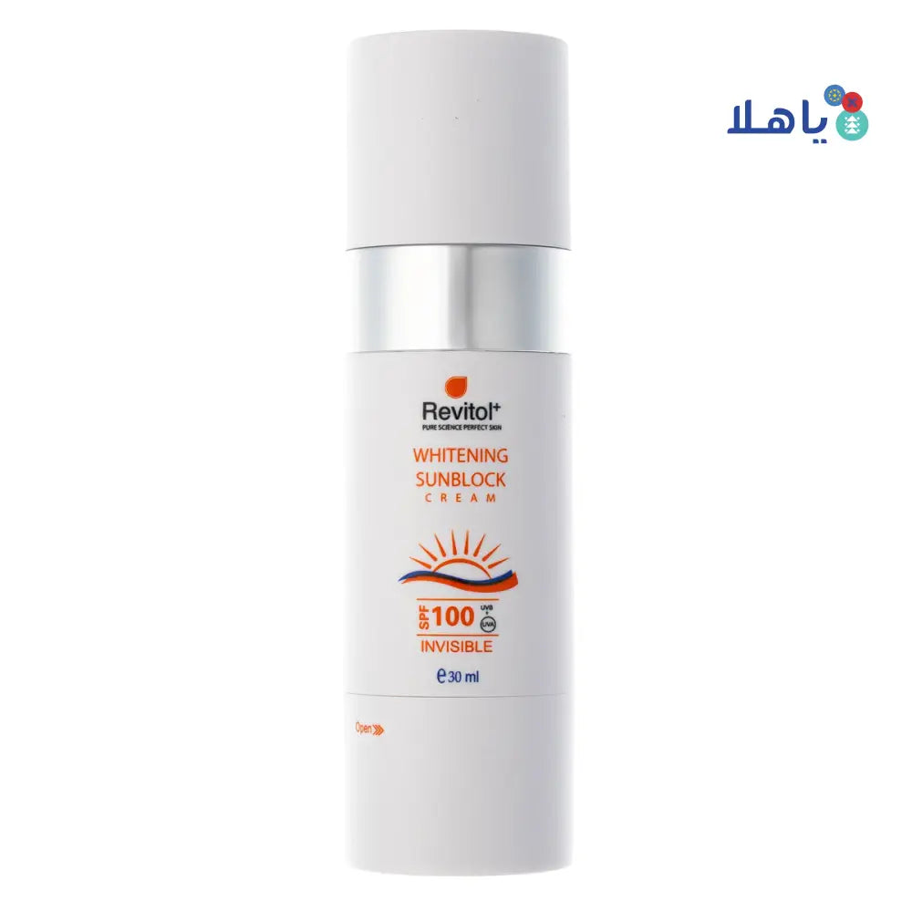 REVITOL SUN BLOCK SPF100 WHITENING INVISIBLE CR 30ML