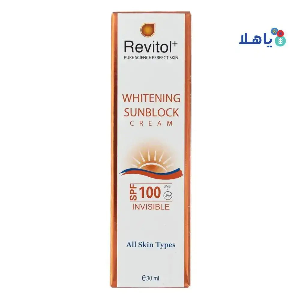 REVITOL - Revitol Whitening Sun Screen SPF 100 Cream 30Ml - Pharmazone - 