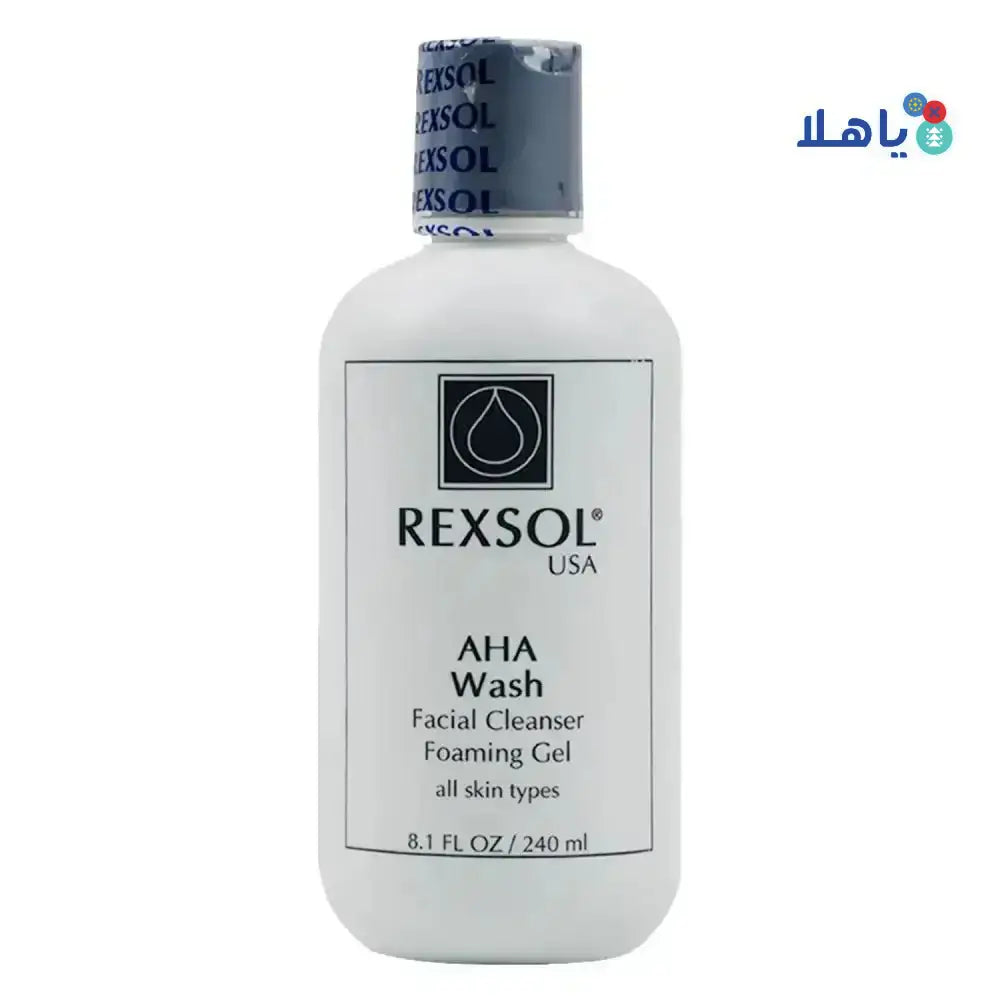 REXSOL - Rexsol Aha Wash Facial Cleanser Foaming Gel 240ml - Pharmazone - 