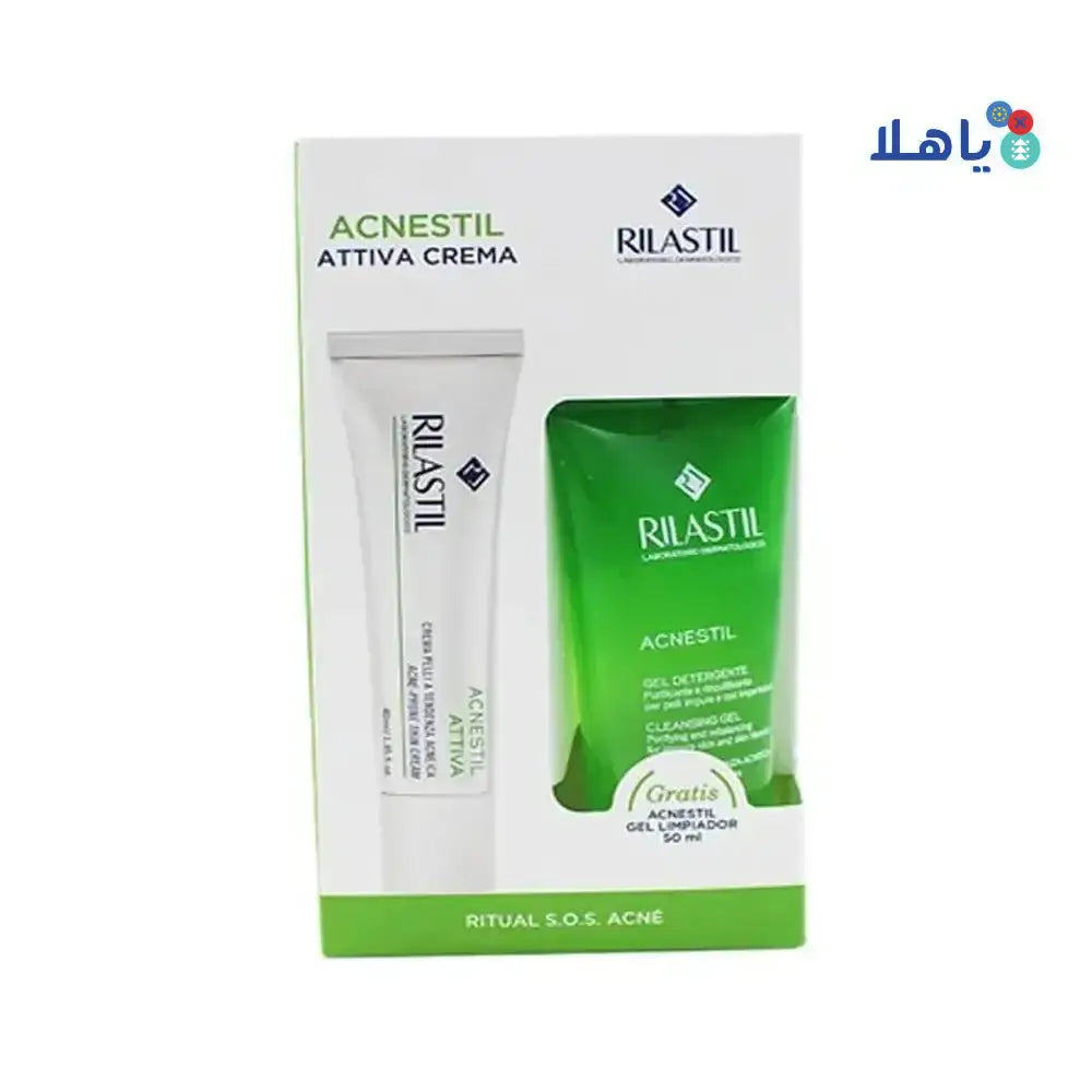 RILASTIL - RILASTIL ACNESTIL ATTIVA CREAM 40ML+ CLEANSING GEL 50ML - Pharmazone - 