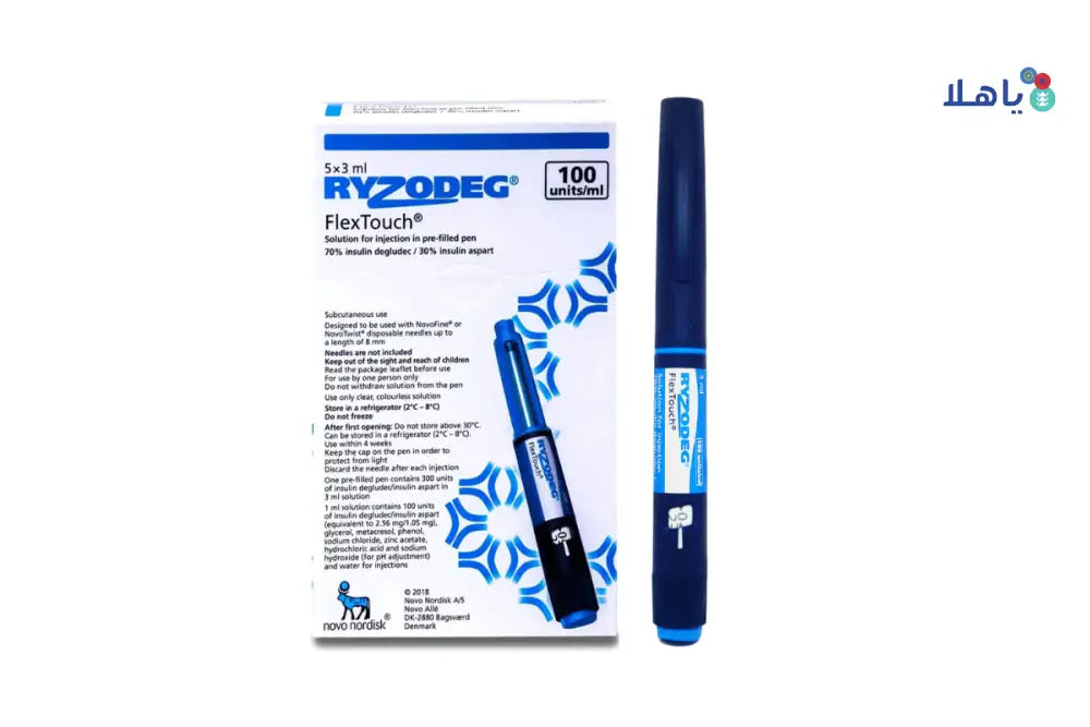 RYZODEG FLEXTOUCH 100IU/ML 5PEN 3ML