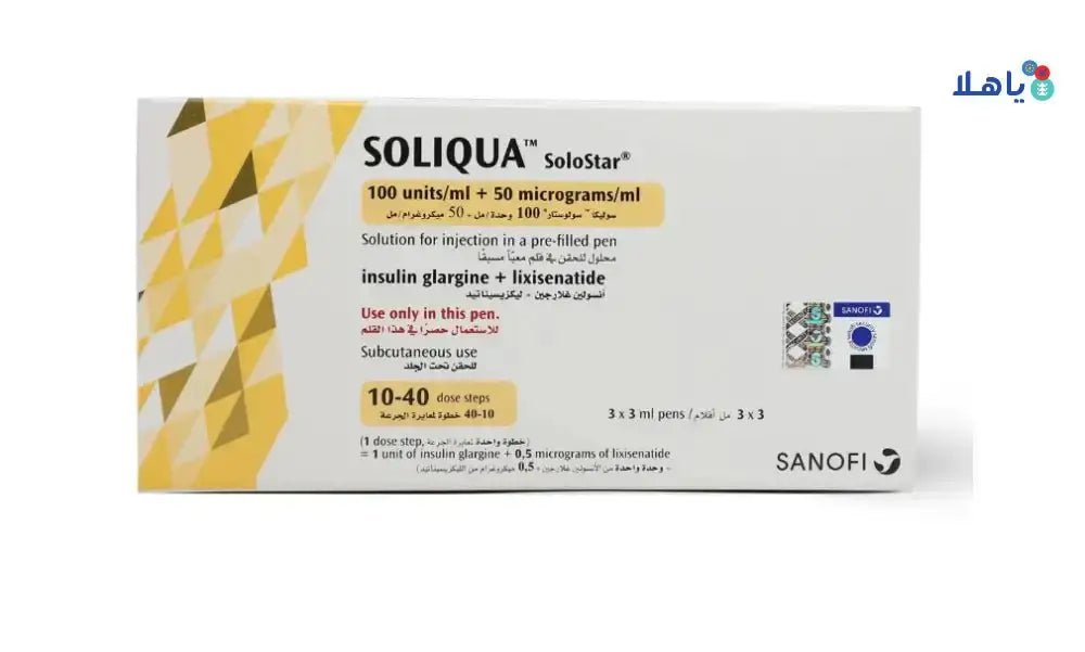 SANOFI Pharma - SOLIQUA SOLOSTAR 100U/ML 50MCG/ML 3PEN - Pharmazone - 