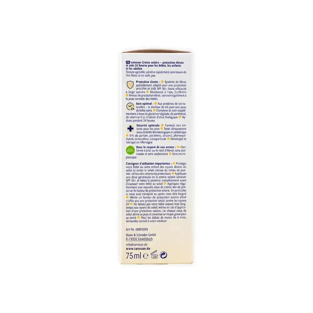 SANOSAN - Sanosan Baby Sun Cream SPF50+ 75ml - Pharmazone - 