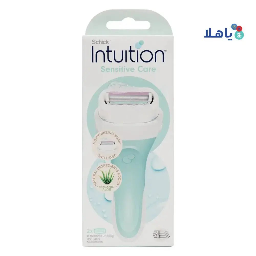 SCHICK INTUITION - Schick Intuition Sensitive Care Razor 4 Blades - Organic Aloe - Pharmazone - 