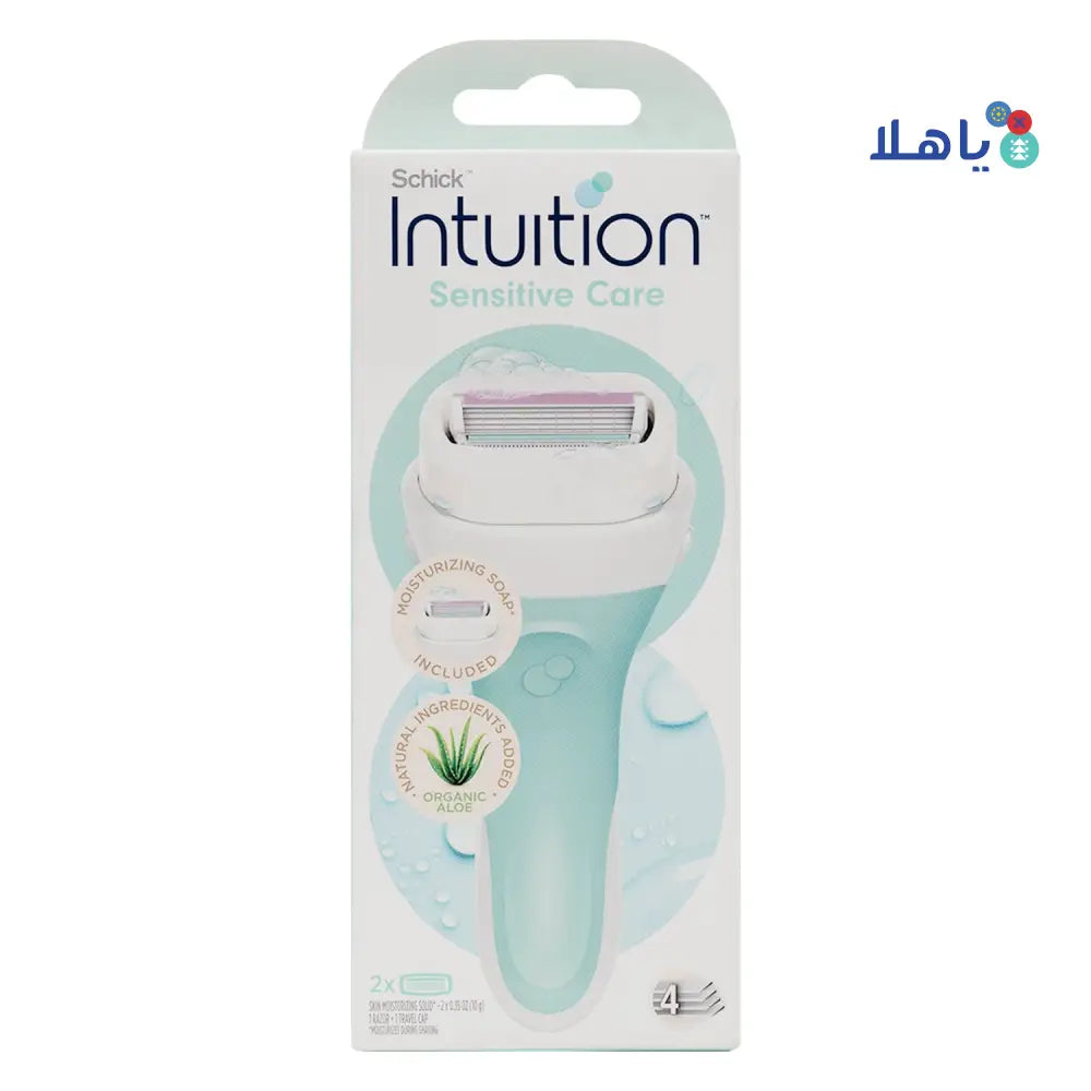 Schick Intuition Sensitive Care Razor 4 Blades- Organic Aloe