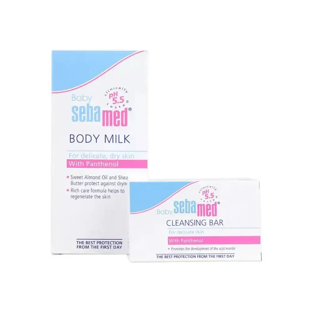 Sebamed - Sebamed Baby Cleansing Bar + Body Milk Set - Pharmazone - 