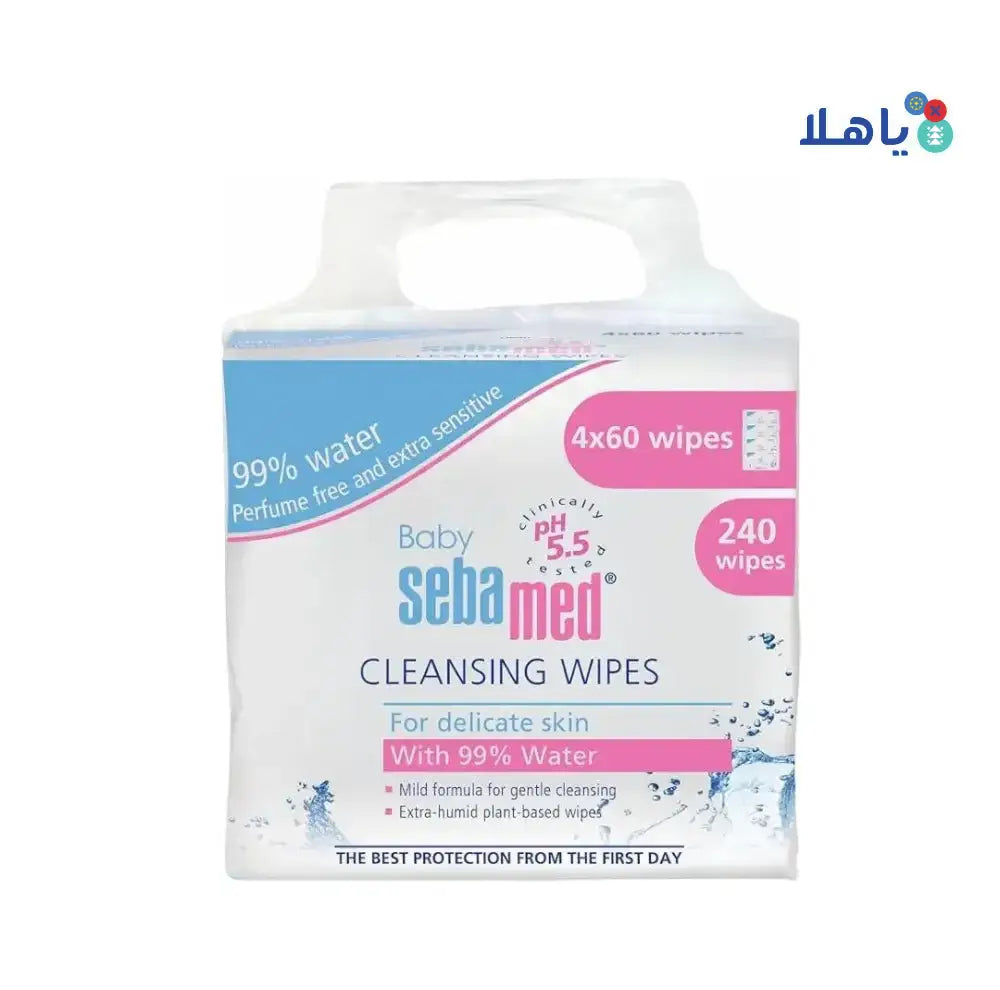 Sebamed - Sebamed Baby Cleansing Wipes With 99% Water 4X60Wipes - Pharmazone - 