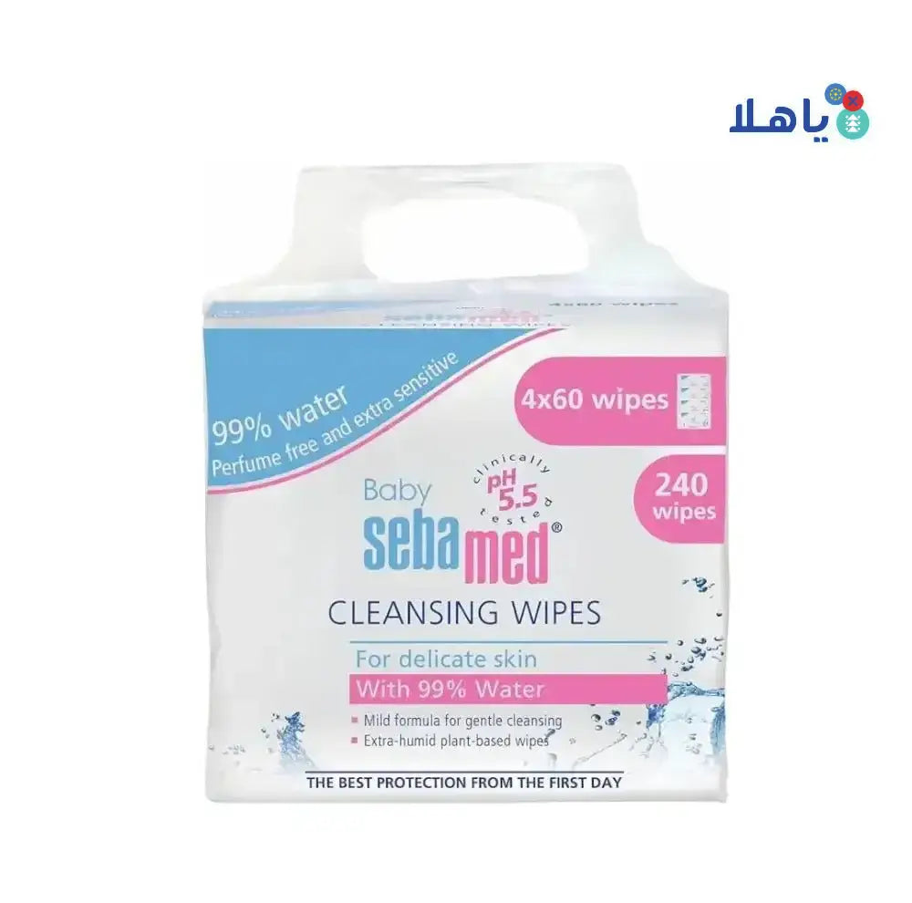 Sebamed - Sebamed Baby Cleansing Wipes With 99% Water 4X60Wipes - Pharmazone - 