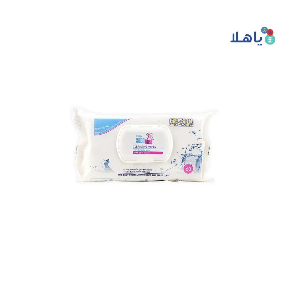 Sebamed Baby Cleansing Wipes With 99% Water 60Pcs