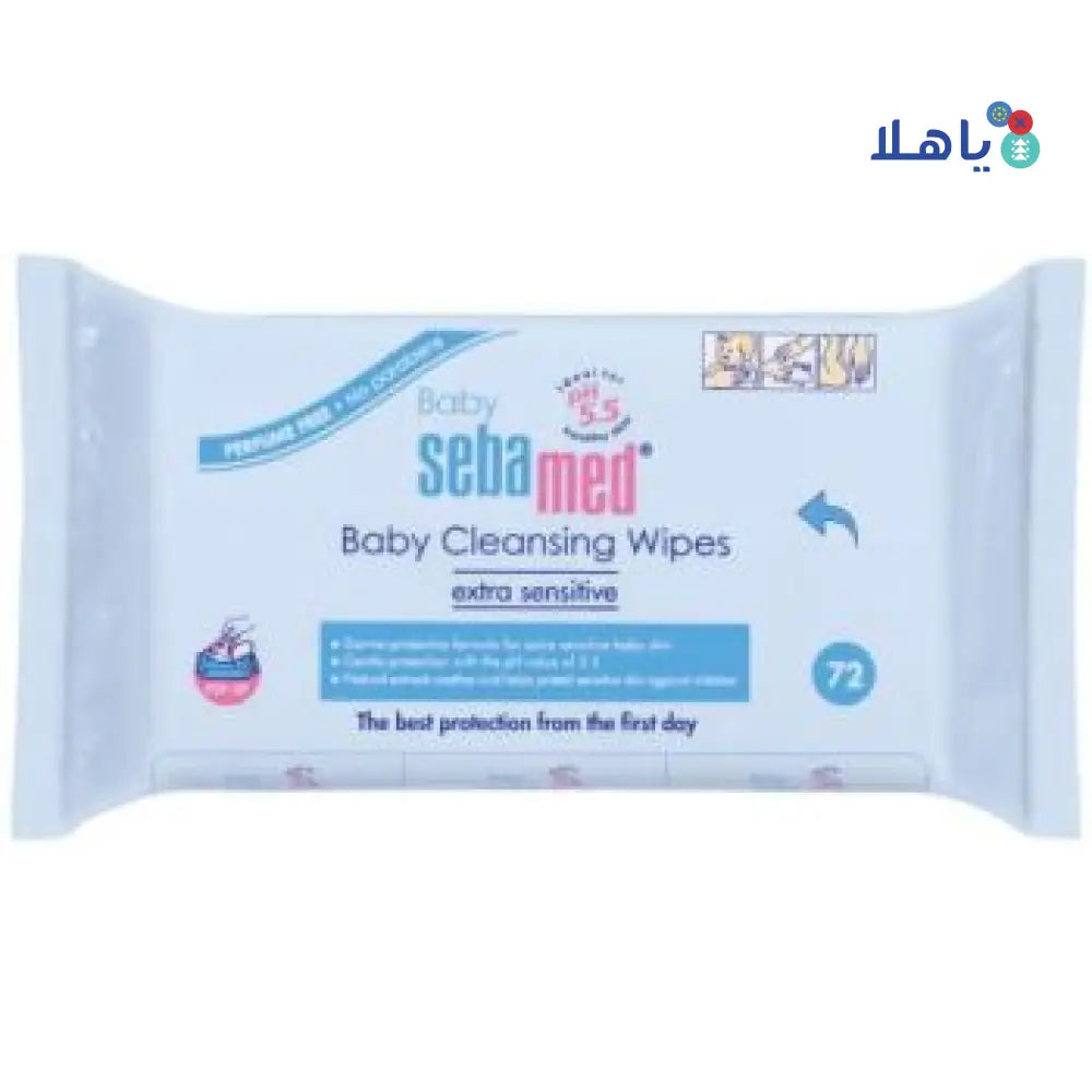 SEBAMED BABY & KIDS CLEANSING WIPES W/OUT PERFUME 72PCS