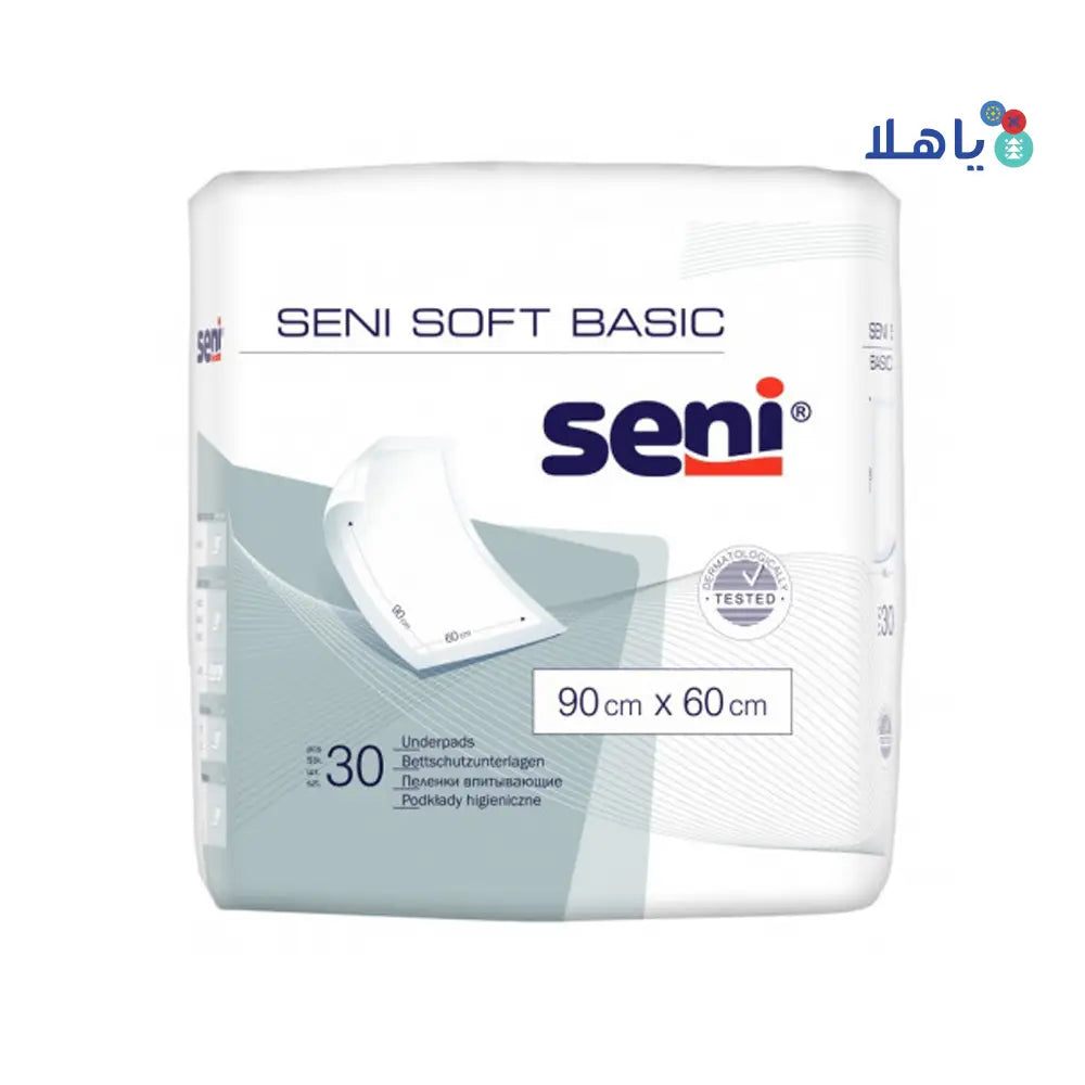 SENI SOFT BASIC BED 90CMX60CM UNDER PADS 30PCS