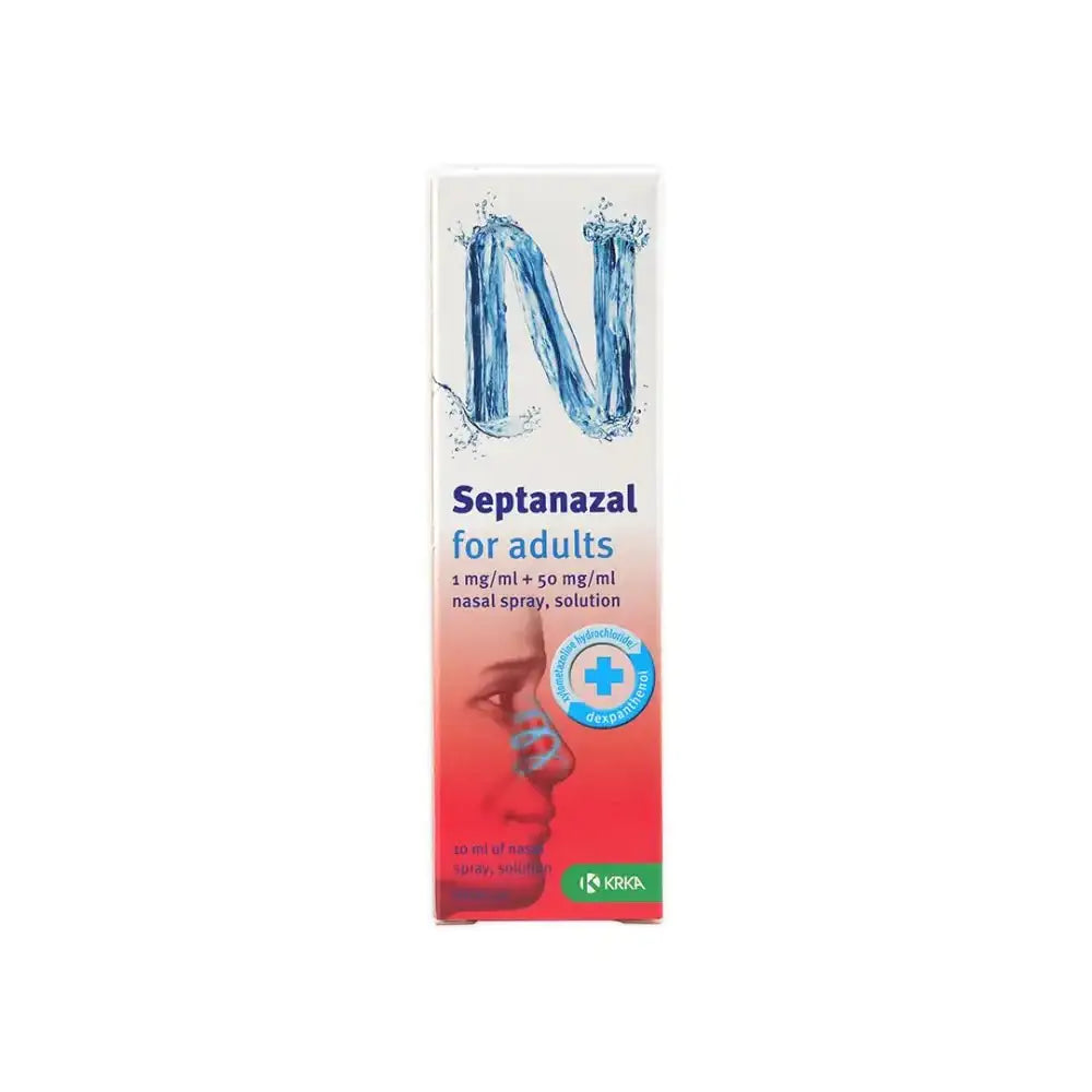 KRKA - Septanazal For Adults 1mg/Ml+50mg/Ml Nasal Spray 10ml - Pharmazone - 