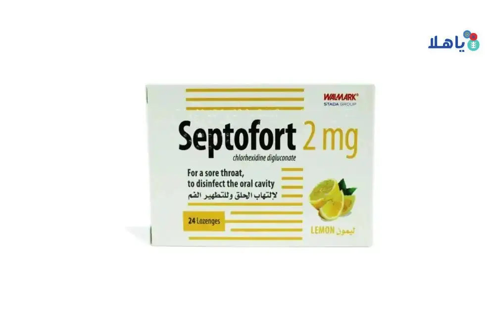 Walmark - SEPTOFORT 2MG 24 LOZENGES - LEMON - Pharmazone - 