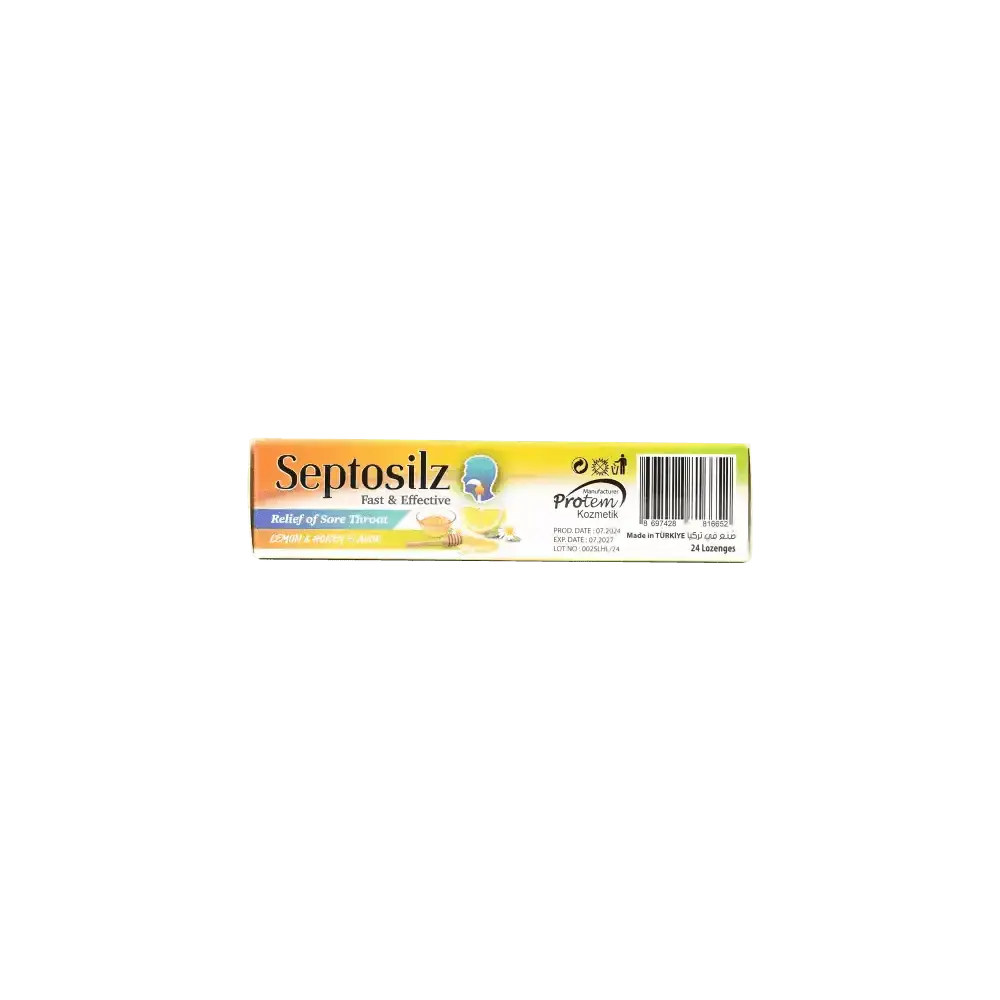 SEPTOSILZ - SEPTOSILZ LEMON & HONEY 24 LOZENGES - Pharmazone - 