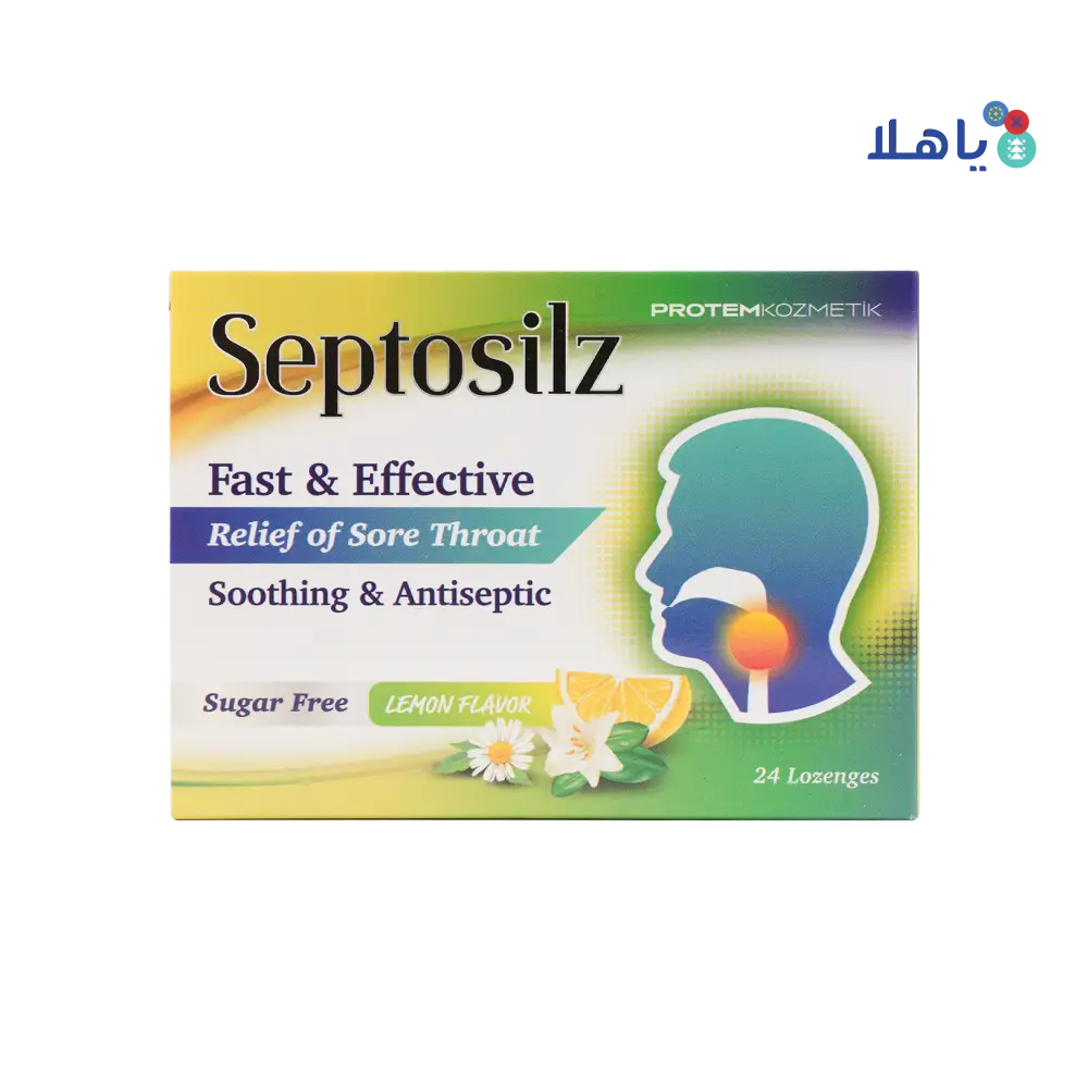 SEPTOSILZ LEMON SUGAR FREE 24LOZ