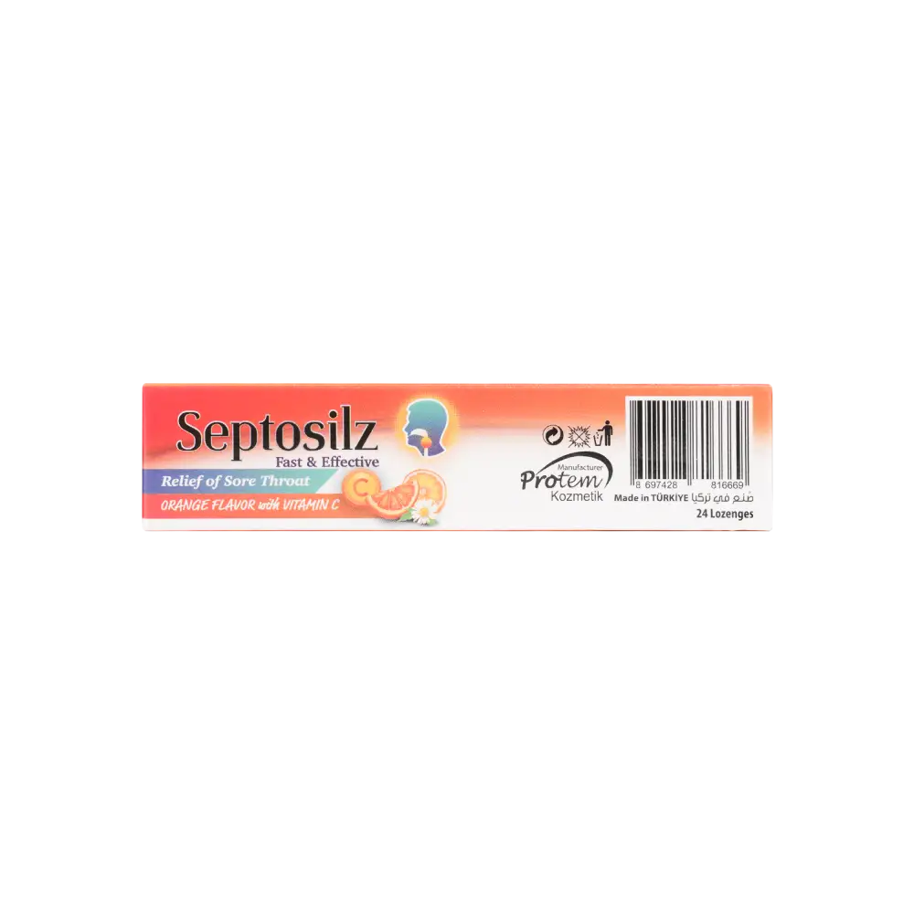 SEPTOSILZ ORANGE WITH VIT-C 24LOZ