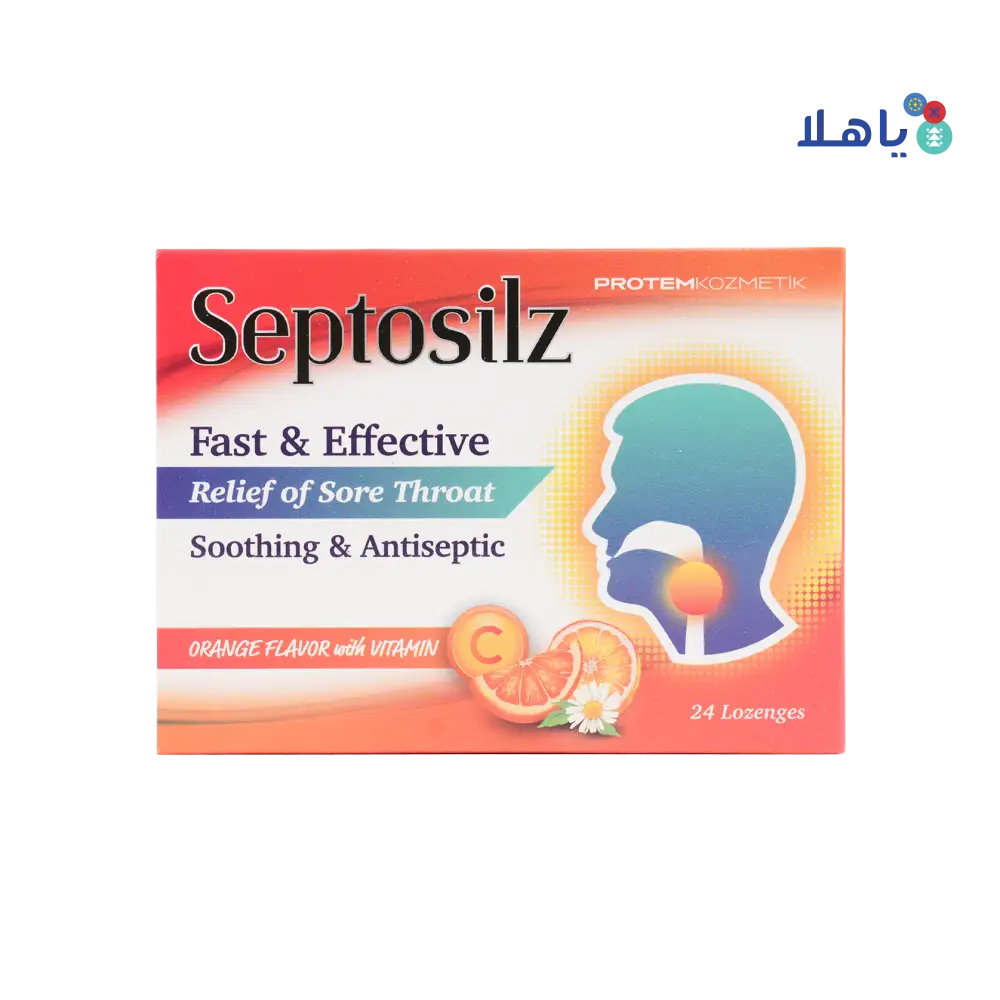 SEPTOSILZ ORANGE WITH VIT-C 24LOZ