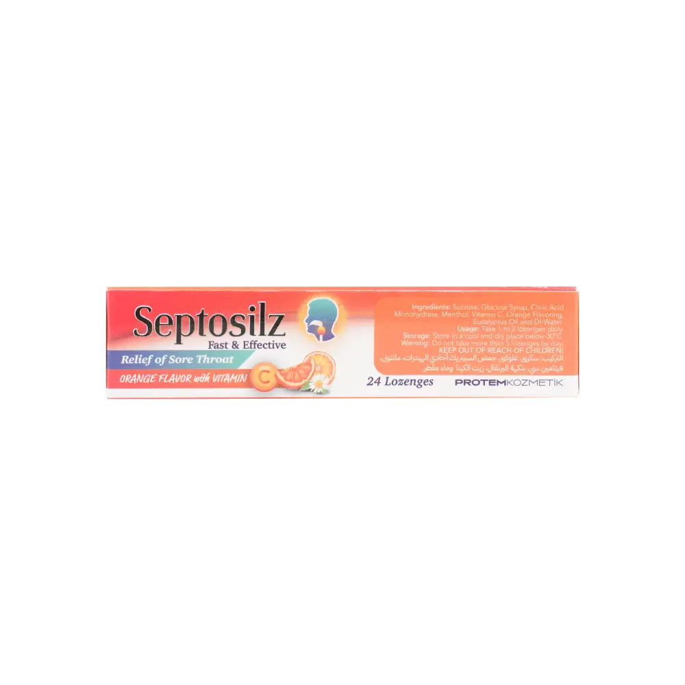 SEPTOSILZ ORANGE WITH VIT-C 24LOZ