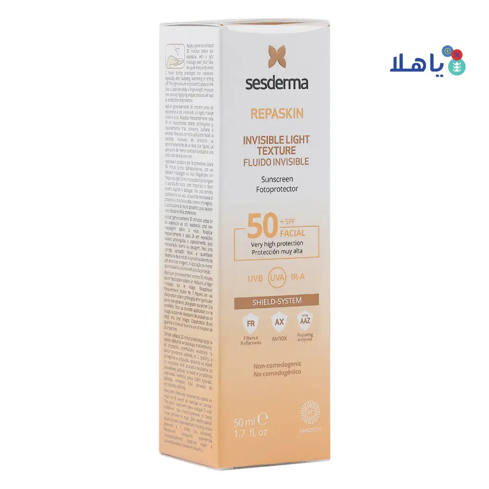 Sesderma Repaskin Invisible Light Texture Fluido Spf50+ 50ml